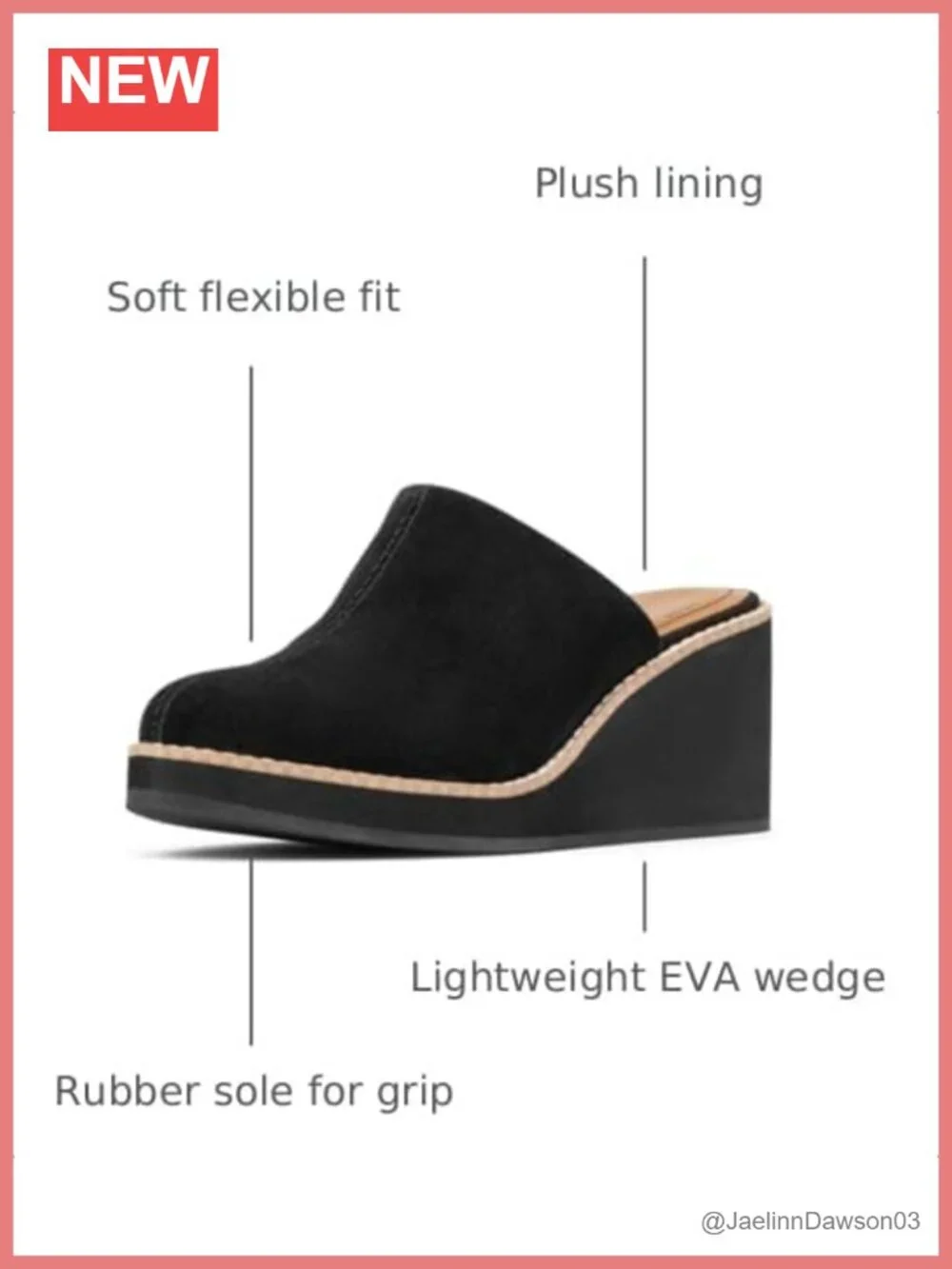 Suede Platform Wedge Mule Heels with Memory Foam
